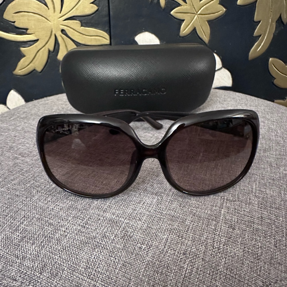 Salvatore Ferragamo Dark Brown Women's Sunglasses